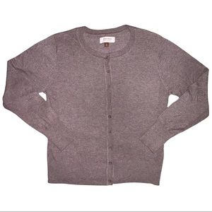 Y2K Brown Ribbed Sides Button Up Cardigan